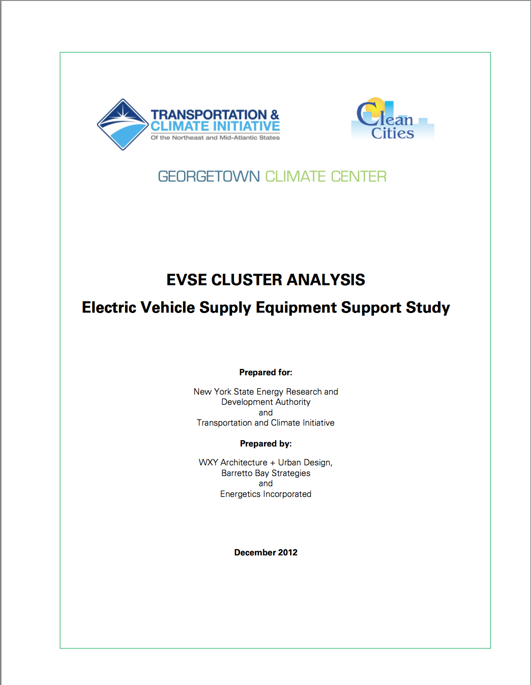 Electric Vehicle Supply Equipment Cluster Analysis