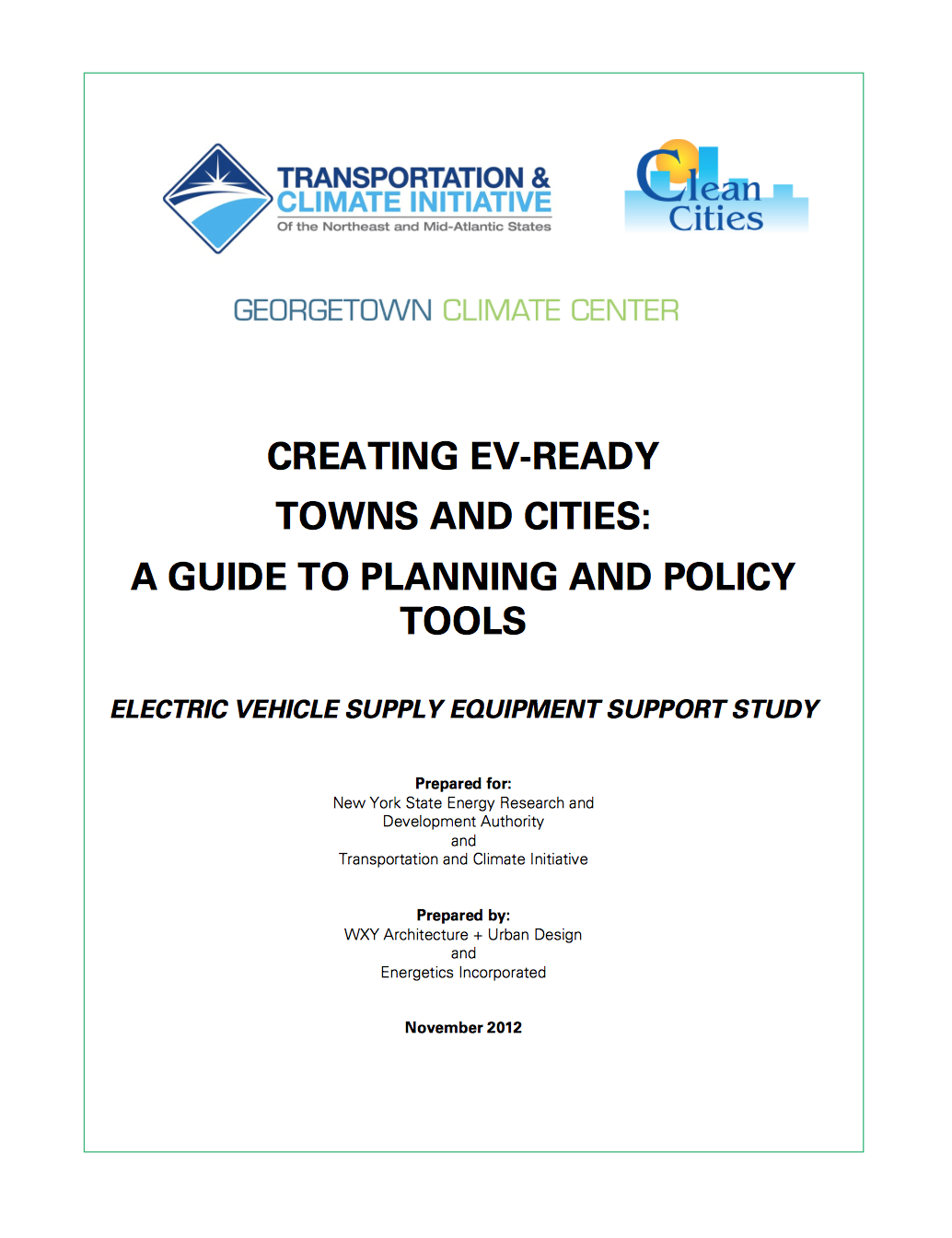 Creating EV-Ready Towns and Cities: A Guide to Planning and Policy Tools