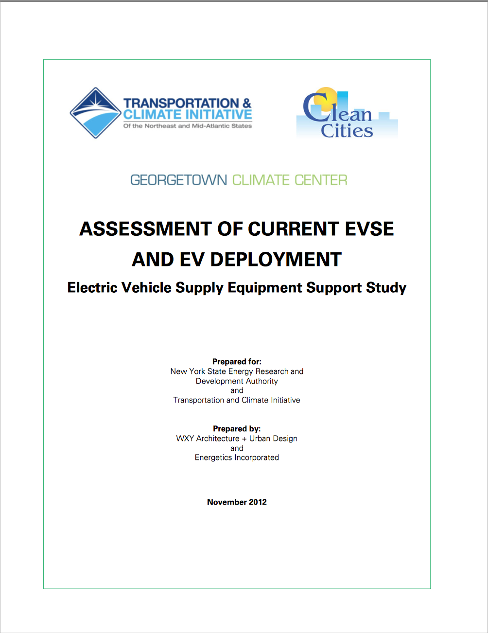 Assessment of Current EVSE and EV Deployment