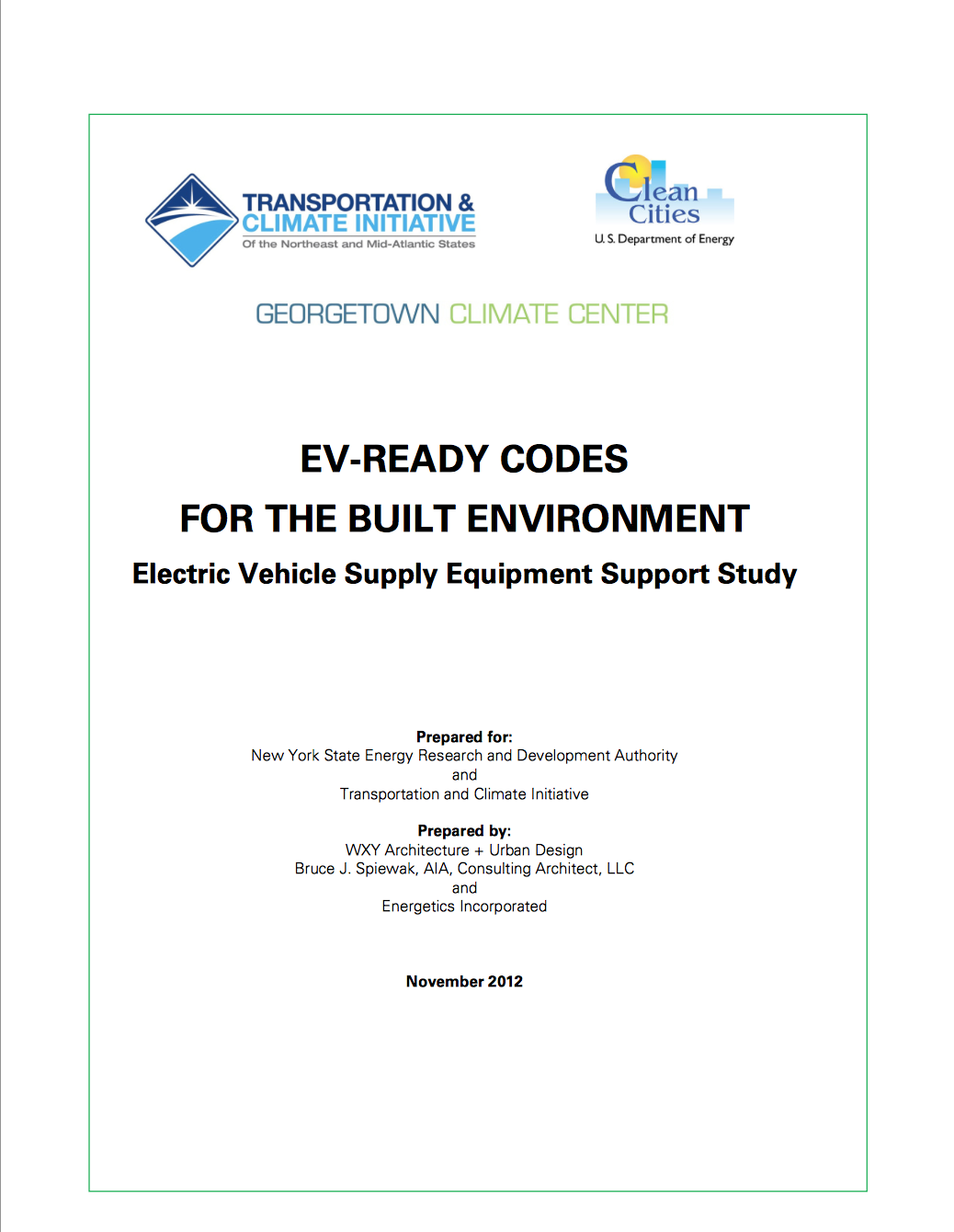 EV Ready Codes for the Built Environment
