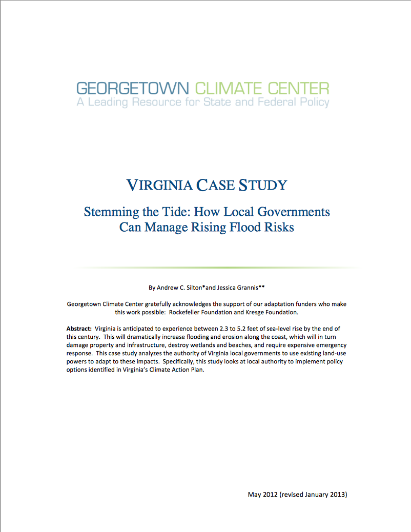 Virginia Case Study: Stemming the Tide: How Local Governments Can Manage Rising Flood Risks