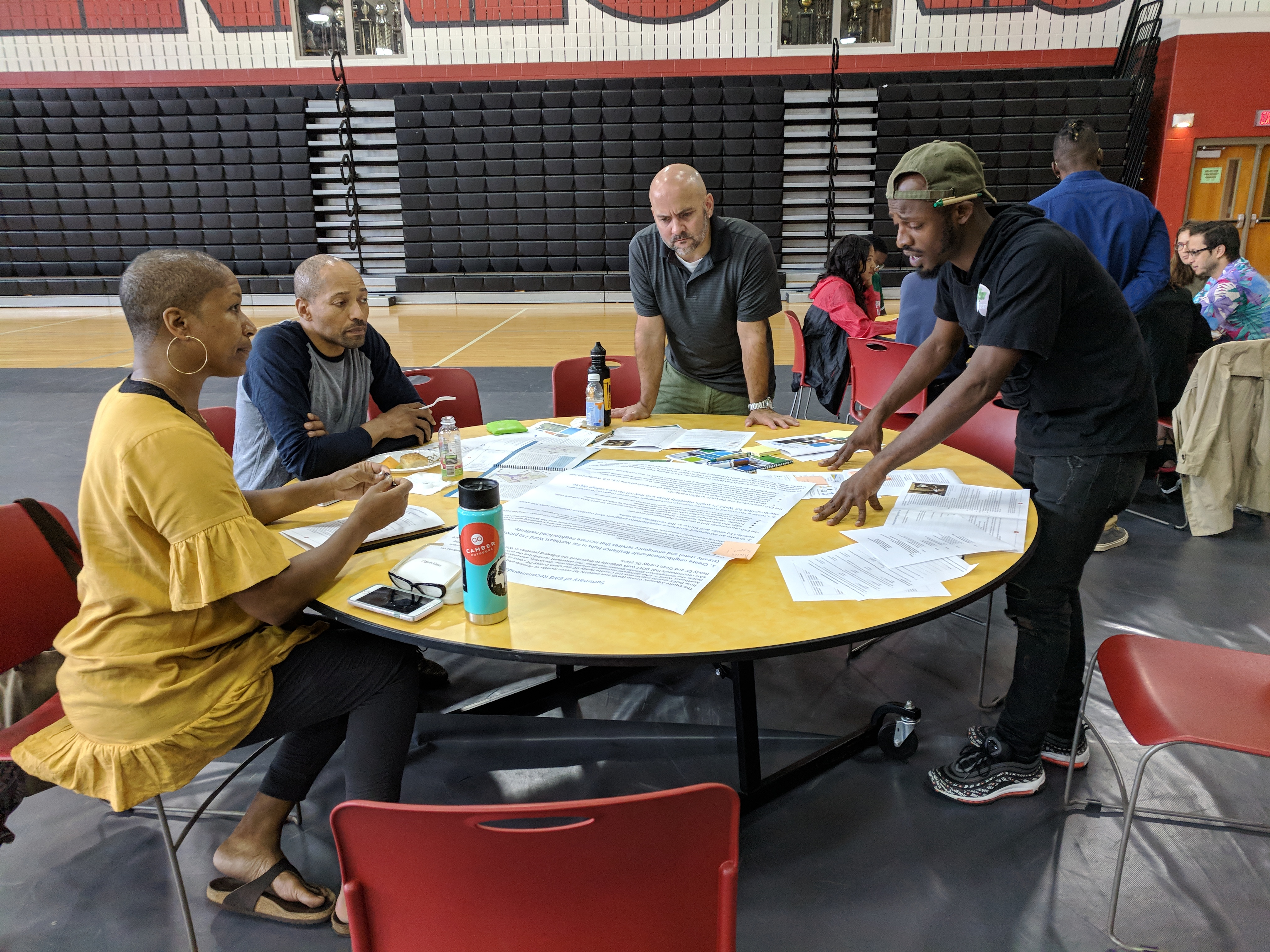 Community members discuss climate adaptation in Ward 7